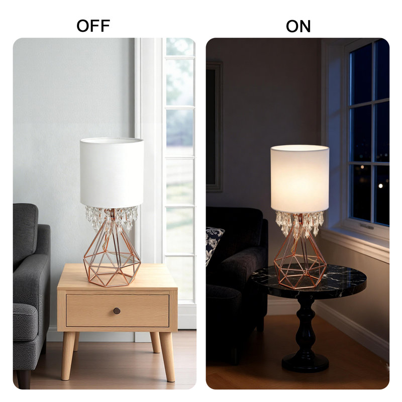 22.8”table Lamp With Crystal