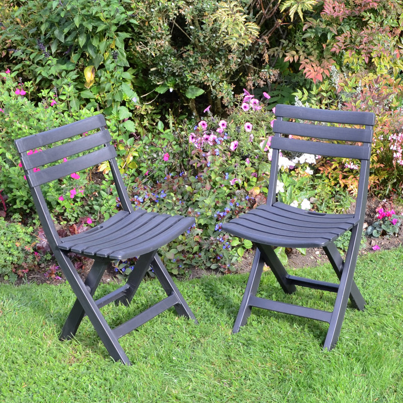 Brescia Folding Garden Chair, Anthracite