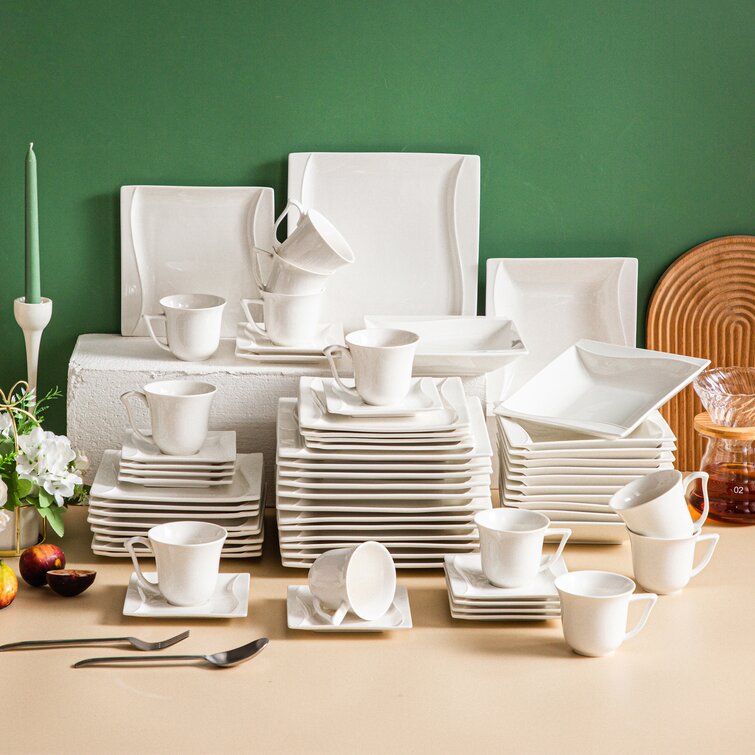 MALACASA Carina Porcelain China Dinnerware - Set of 60 & Reviews - Wayfair  Canada