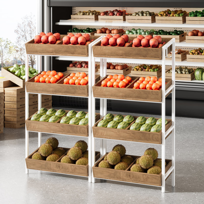 Présentoir de vente au détail, étagère à grignotines avec tablettes de rangement