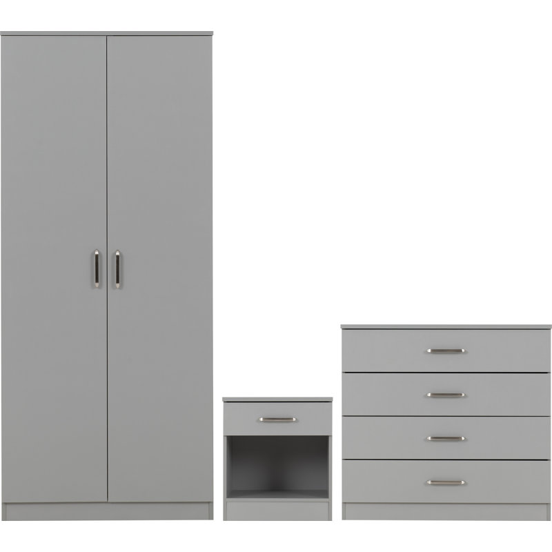 Sumrah Piece Bedroom Set, Light Grey
