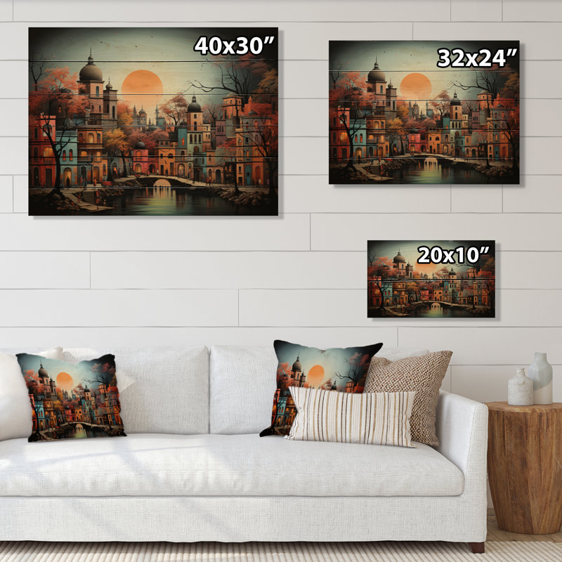 Ndian Art Indian Splendor sur impression sur bois, H 10 po x l 20 po x P 0,78 po