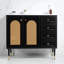 Meuble-lavabo autoportant de 23 po avec lavabo et portes à fermeture douce-112367456
