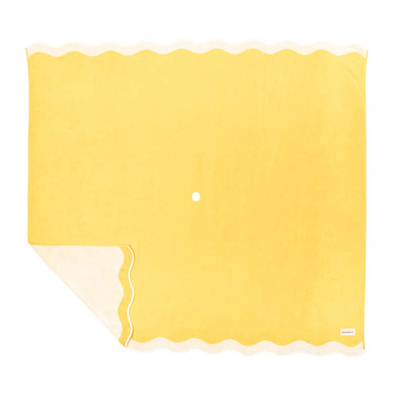 Beach Blanket, Yellow/White