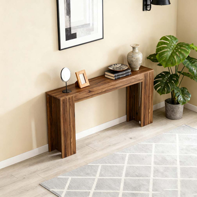 Console de 62,99 pouces, Noyer