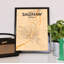 Saginaw City Map - No Frame Print-1150344006