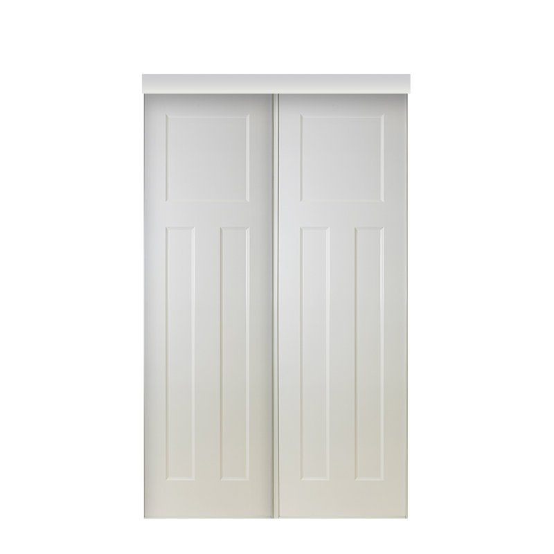 Porte de placard coulissante préfinie blanche, L 48 po x H 80 po