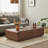 Modern rectangular solid wood coffee table-110606511