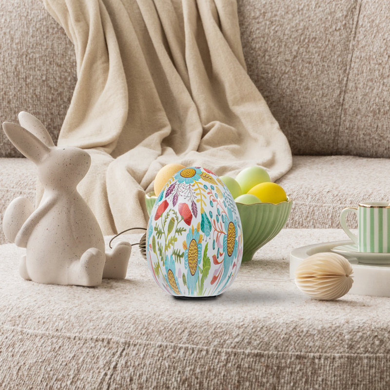Décoration œuf floral 5,8 po Sanan