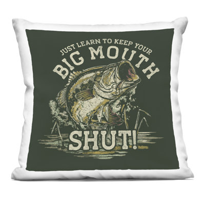 Keep Big Mouth Shut Decorative Printed Throw Pillow design by Jedco Brands, Inc.