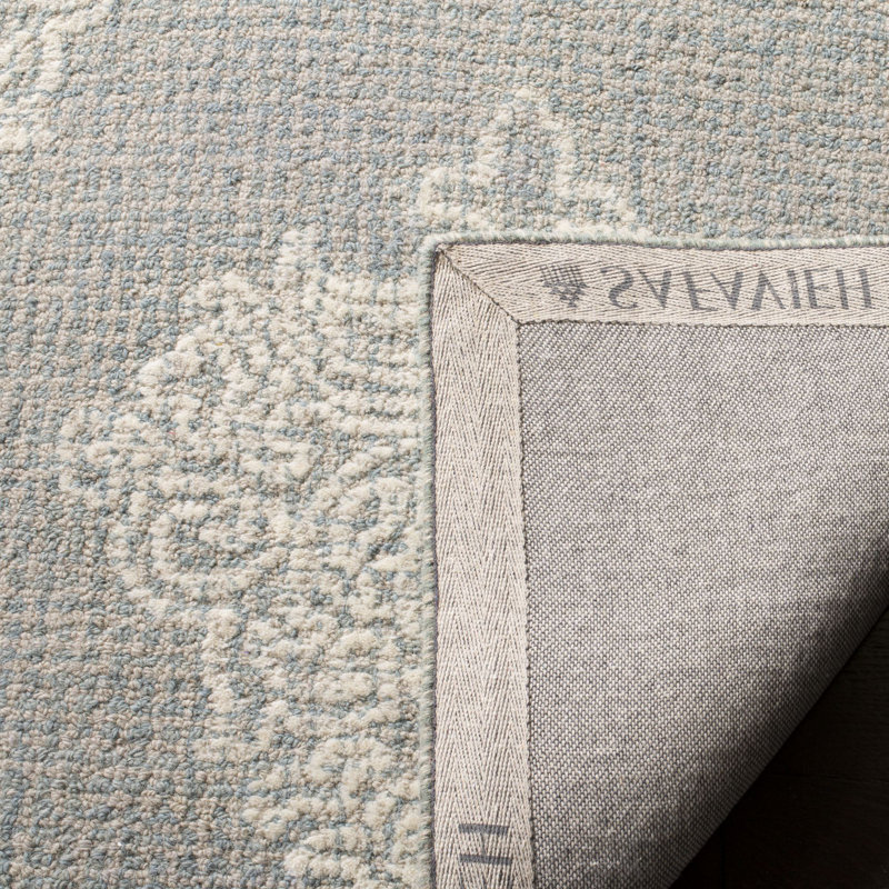 Galien Hand Tufted Wool Damask Rug, Round 6'