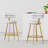 27.65'' Modern Counter Stools Set Of 2,Light Gray Velvet Counter Stools With Iron Frame,Soft Back And Cushion,Footrest,Suitable For Kitchen/Bedroom/Dining Room-773338498