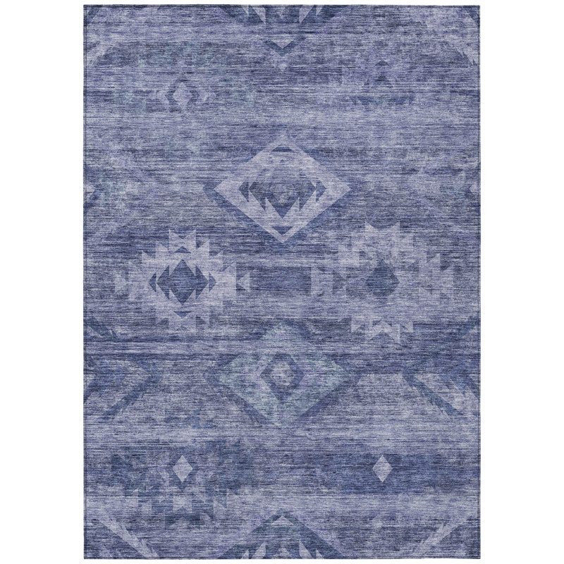 Shilynn Washable Southwestern Indoor / Outdoor Rug, Rectangle 5' x 7'6"