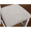 2 chaises de salle à manger à hauteur de comptoir, en bois massif blanc, dossier, sièges rembourrés, style transitionnel rustique avec 2 coussins de siège en tissu, meubles de style