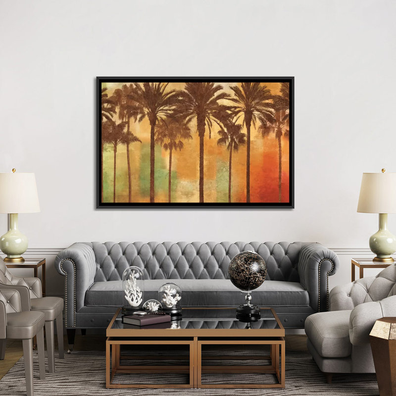 «Palm Paradise», impression sur toile, H 40 po x l 60 po x P 1,5 po, Toile tendue, Pas de tapis