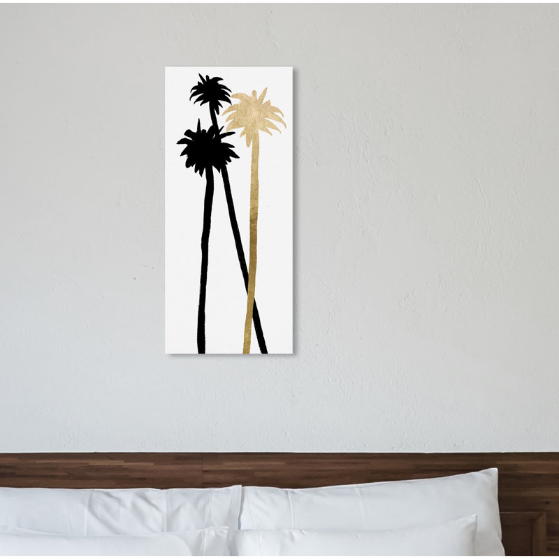 « palm shade », impression, H 36 po x l 16 po x P 1,5 po, Toile tendue