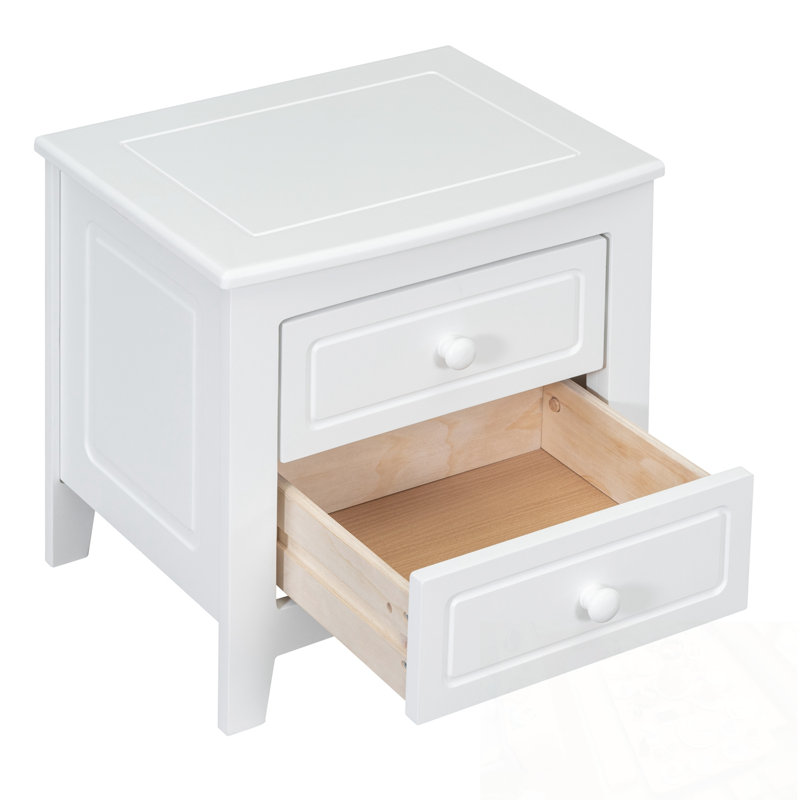 Buono 2 tiroirs au design classique, Blanc