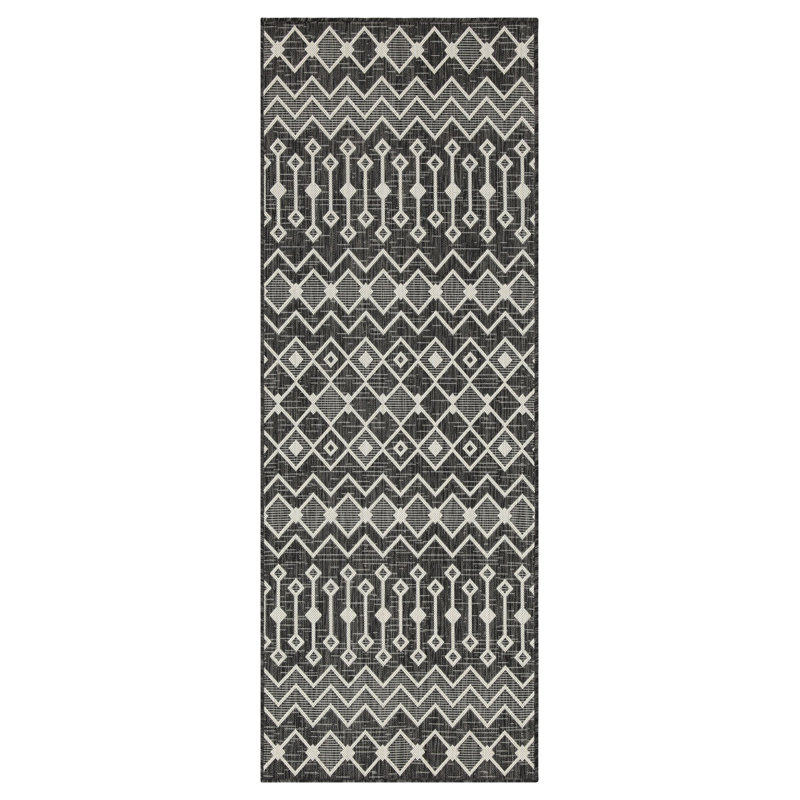 Anthracite Indoor/Outdoor Area Rug - 7 Ft. 10 In. X 10 Ft. 3 In., Rectangle 7'10" x 10'3"