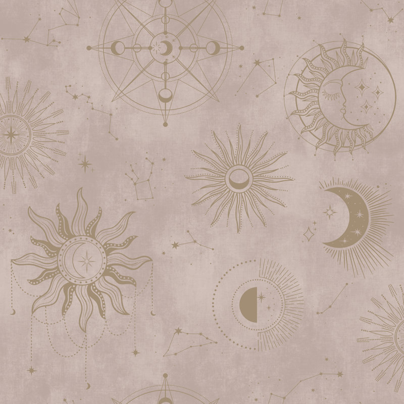 10.05m x 53cm Matte Wallpaper Roll, Pink Gold