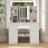 Jyotsna 9-Drawer Makeup Vanity with Mirror and Adjustable Lights-574080310