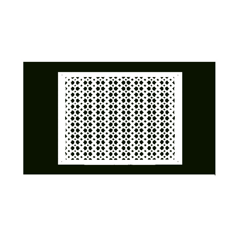 Grille murale en fonte d'aluminium, 20" L x 14" W x 2.2" H, Blanc