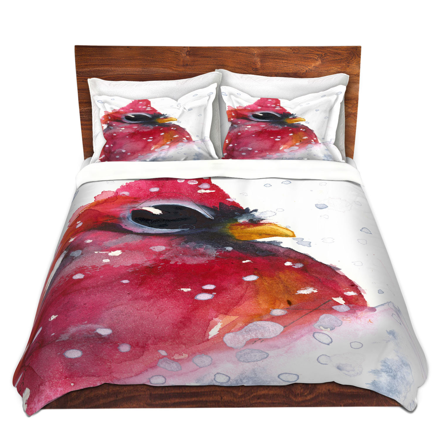 Christmas Heart Cardinal WN0711018CL Duvet Cover Set