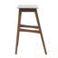 Ensemble de 2 tabourets en bois sans dossier avec repose-pieds