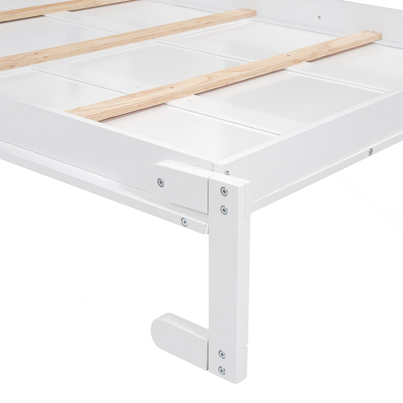 Lit escamotable avec bibliothèque convertible Murphy, Double, Blanc