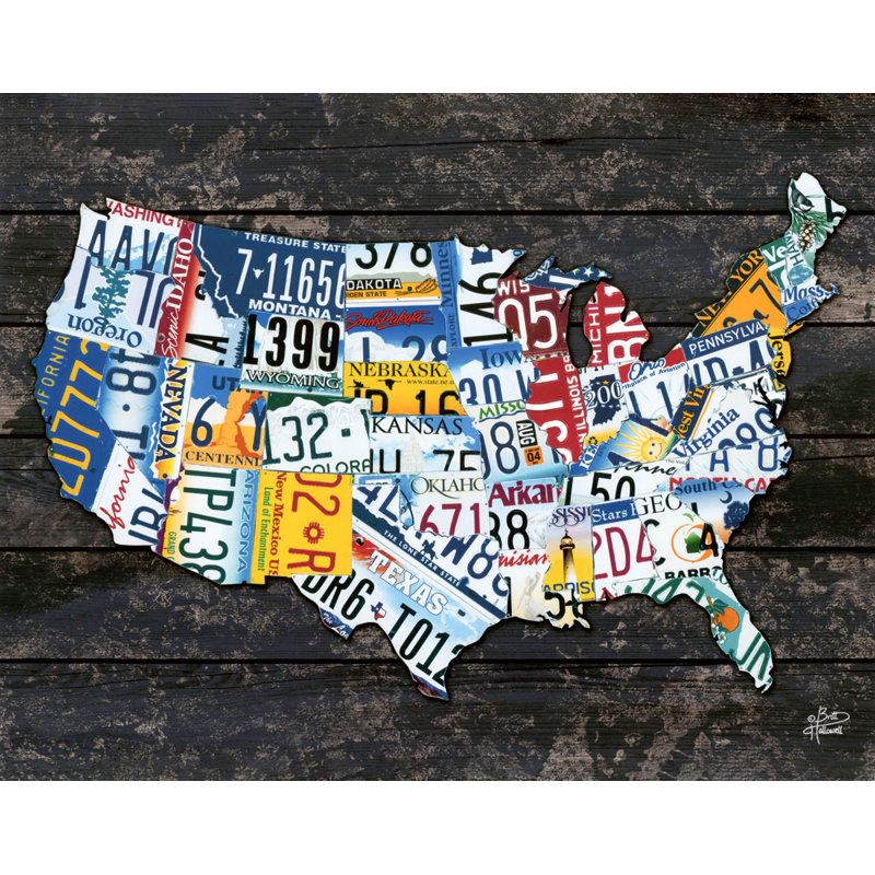 Carte de plaque minéralogique des États-Unis