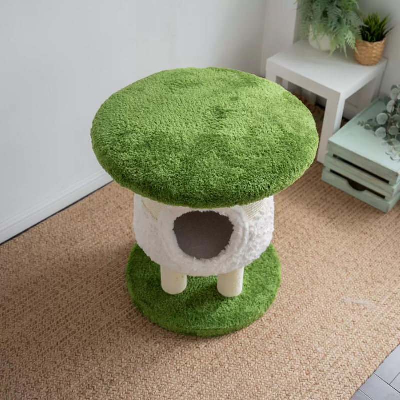 2 Tiers Cat Tree with Condons,Perch,Scratching Posts
