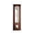 72.83" Walnut Rotating Dressing Mirror Storage Corner Cabinet