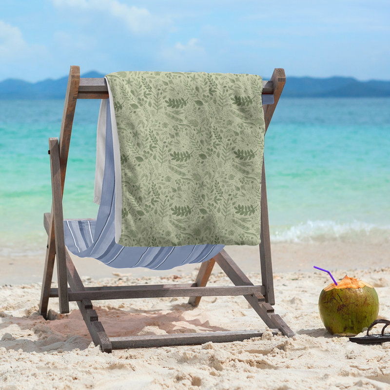 Beach Towel, Light Green, Microfiber