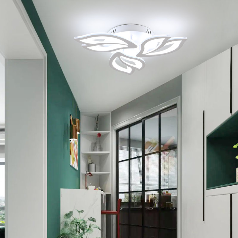 3-Light LED Semi Flush Mount Ceiling Light, White Light