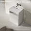 Lavabo de salle de bain piédestal 24 po x 18 po Monblari blanc mat-132419412