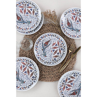 Ensemble d'assiettes à dessert en céramique de qualité supérieure (6 pièces), blanc, 7,9 x 7,9 x 1,0 pouces | 100% céramique antibactérienne, résistante aux chocs thermiques, facile à nettoyer, va au lave-vaisselle et au micro-ondes | Parfait pour recevoir et utiliser au quotidien