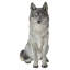 Statue de loup assis