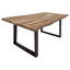 Table de salle à manger Selwyn 80 pouces en bois massif de sheesham clair à bords naturels
