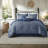 Luxury Bedding Sets, Navy Microfiber Seersucker Comforter For Home Decor