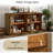 57.7'' Wide 4 - Door Filing Credenza Office Storage Cabinet With Glass Doors-984698669