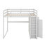 Lit mezzanine double avec garde-robe, tablettes et éclairage à DEL-1413947463