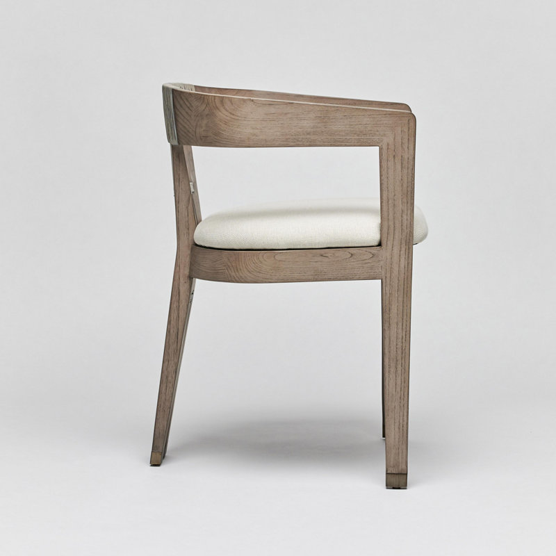 Maryl III Upholstered Arm Chair, Pebble Chenille, Washed Gray