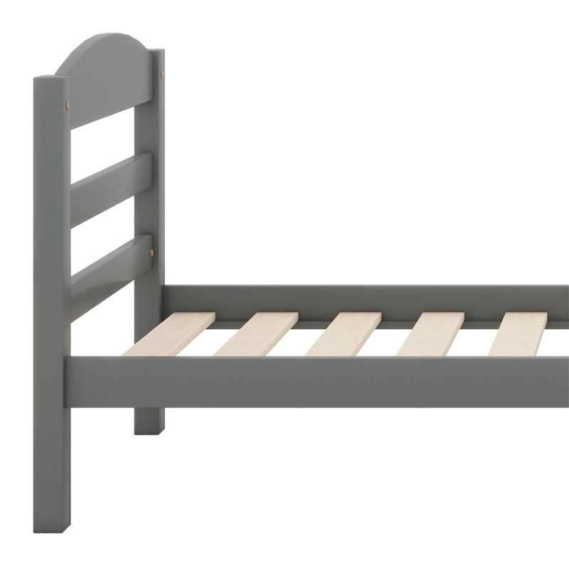 Platform Bed Frame With Storage Drawer, Gray