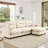 Modular Sectional L Shaped Couch With Ottoman, Premium Chenille Fabric,Tufted Cushion Backrest Design,Ergonomic Design Easy Install