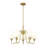 Sujal 5 - Light Steel Dimmable Classic / Traditional Chandelier-1452589988