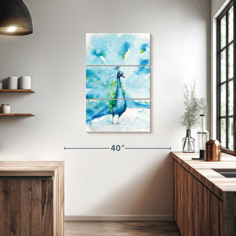 Brampt Peacocks About, 38" H x 24" W