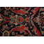 Tapis décoratif en laine de conception unique 4 pi 3 po x 6 pi 5 po noué à la main Mahal orange/rouge/noir