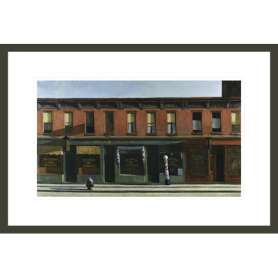 «Early dimanche matin» par Edward Hopper, impression giclée sur cadre
