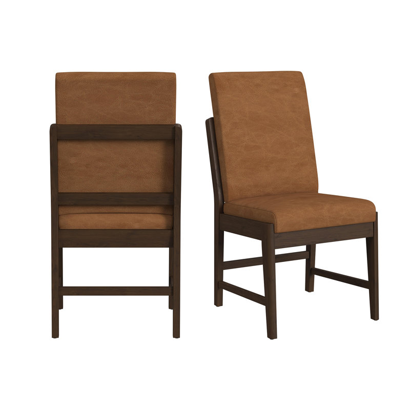 Furtado Dining Side Chair with Bozeman Brown PU in Brown (2 Per Carton)