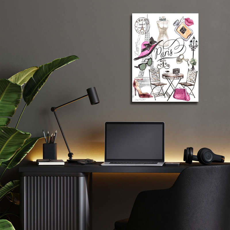 «Paris Lamour» par Jean Plout, art mural en verre acrylique, 12 po x 16 po, 12 po x 16 po