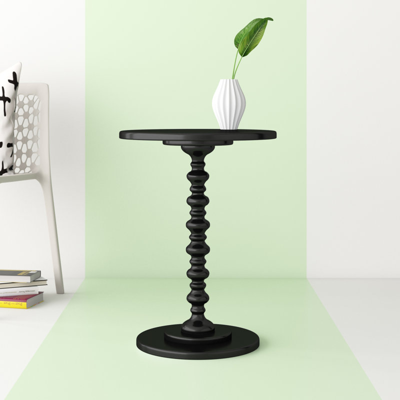 Table de bout à pied tourné Pettegrow, Noir